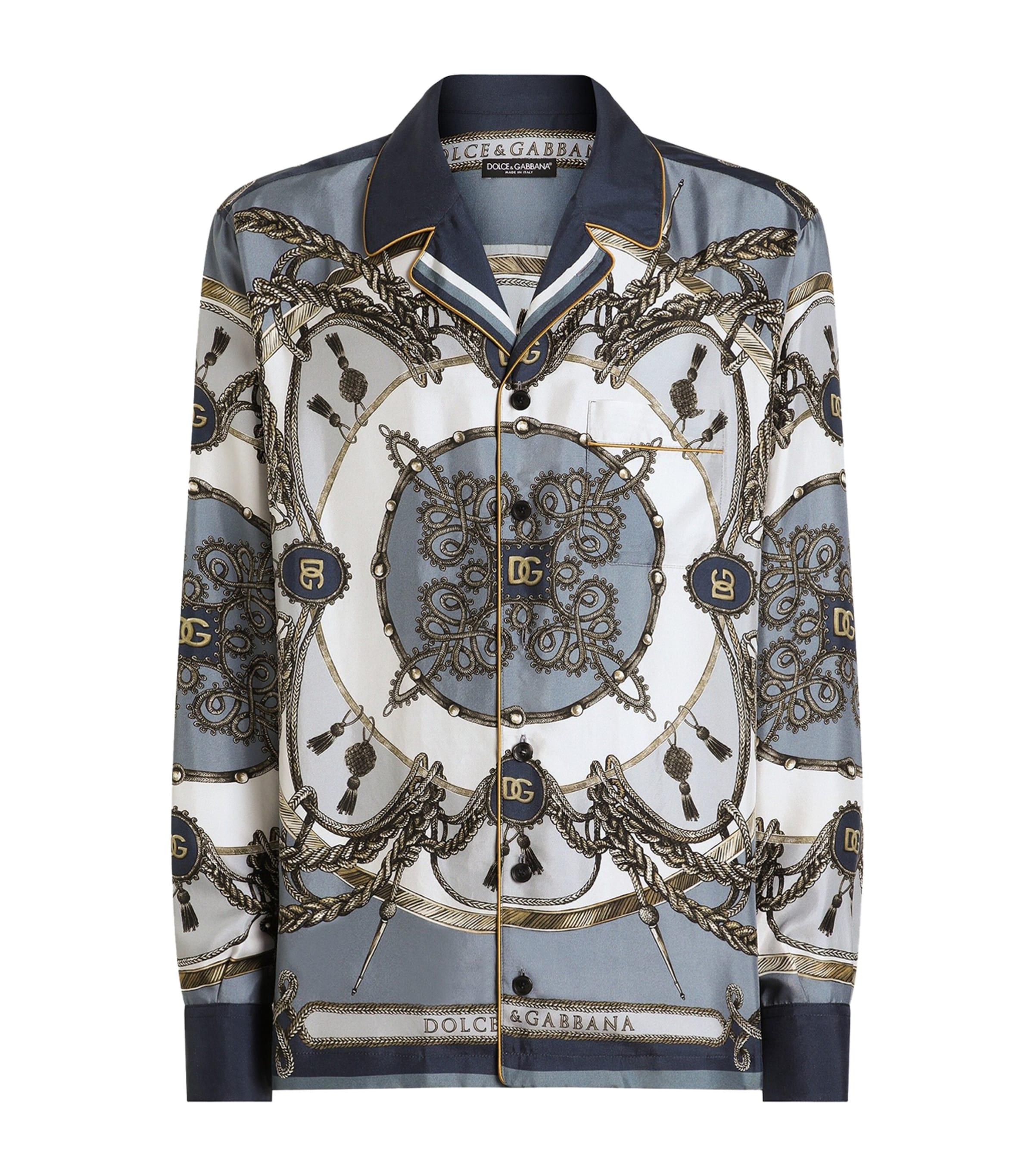 Dolce&Gabbana Silk Cargo Print Shirt by DOLCE&GABBANA