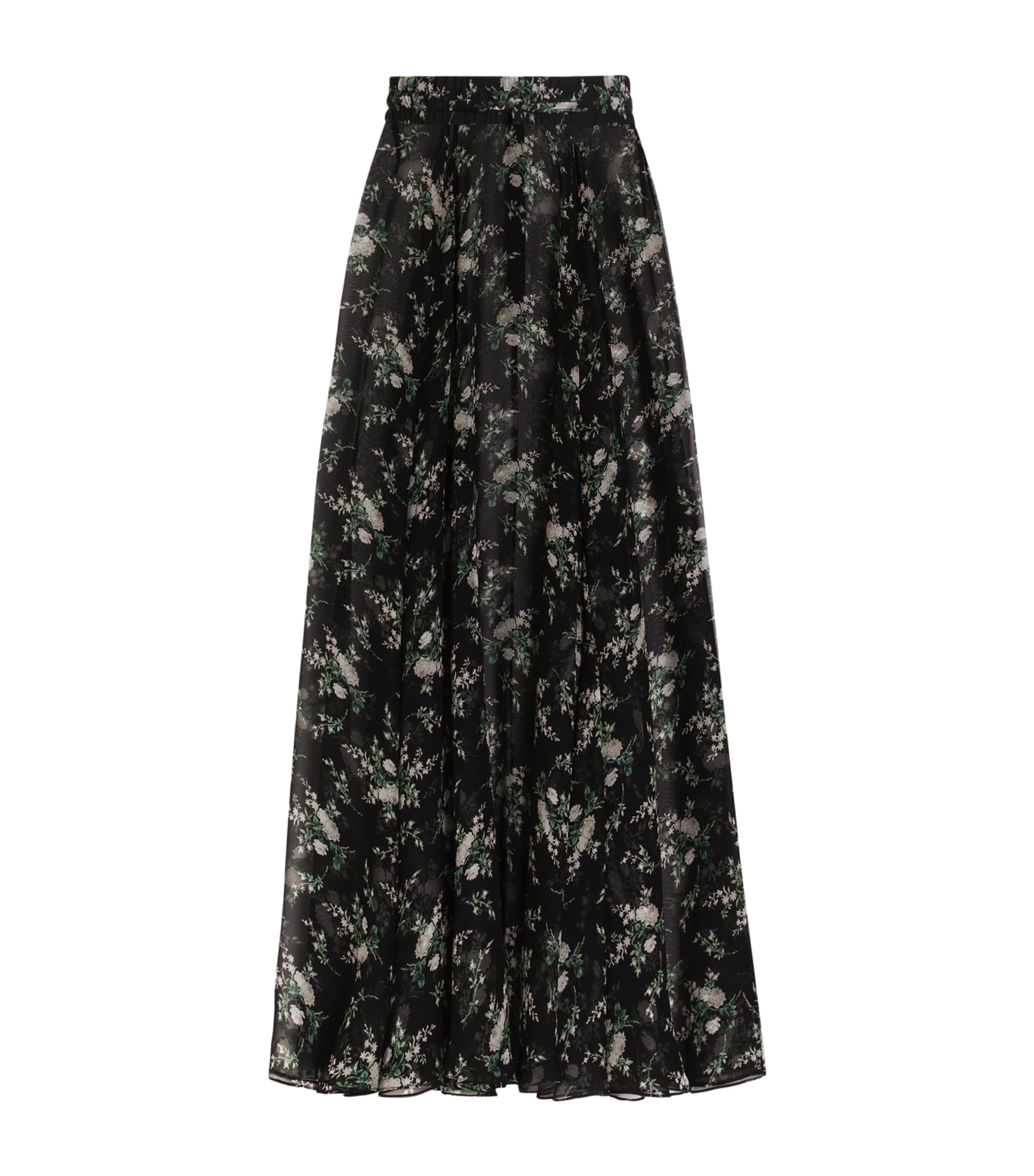 Dolce&Gabbana Silk Chiffon Floral Maxi Skirt by DOLCE&GABBANA
