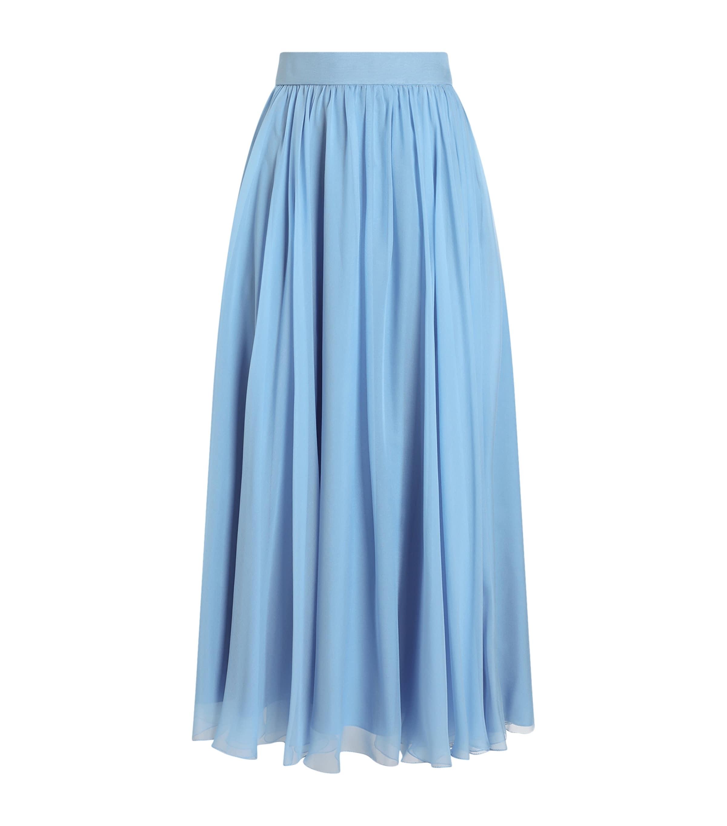 Dolce&Gabbana Silk Chiffon Maxi Skirt by DOLCE&GABBANA