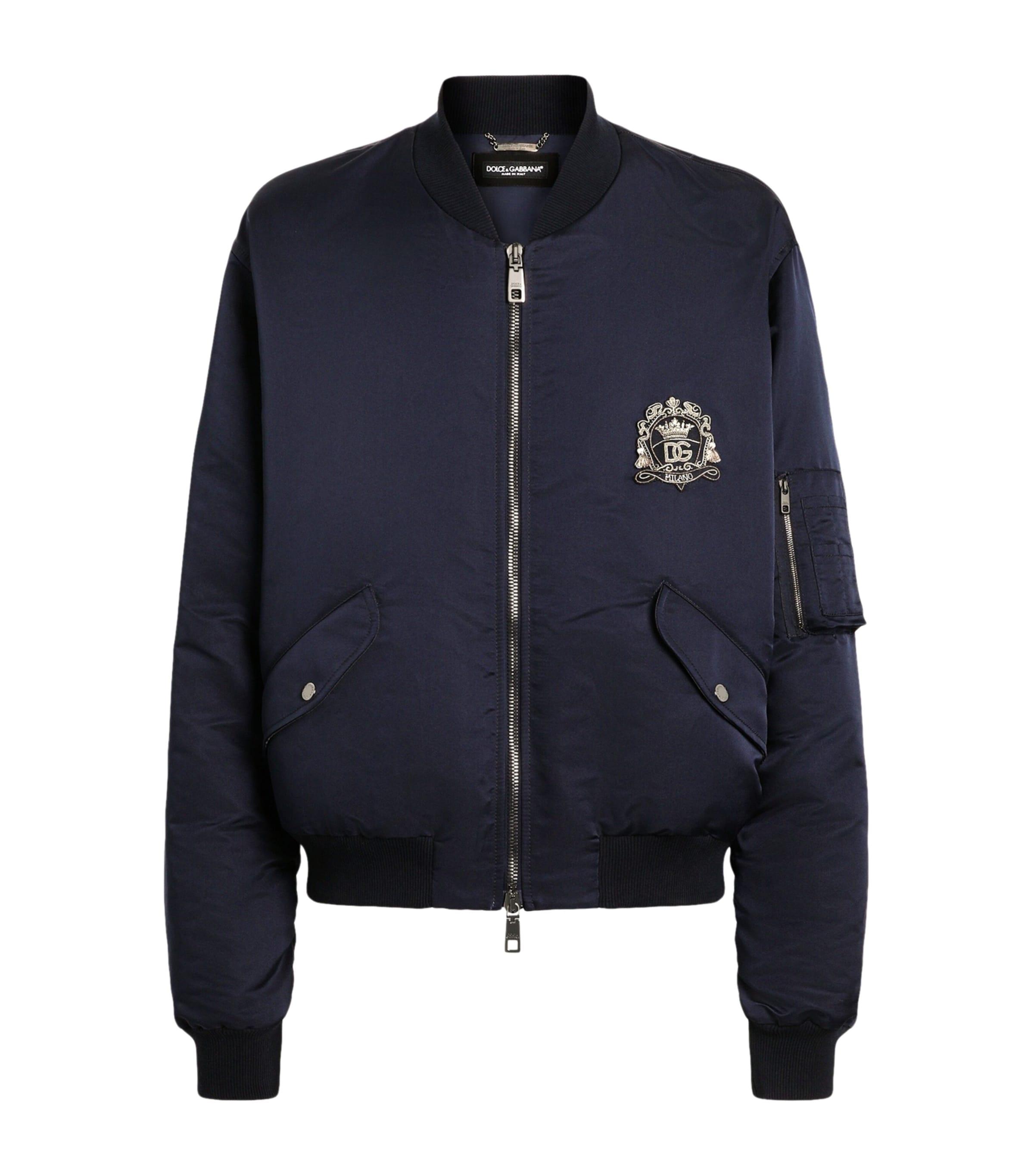 Dolce&Gabbana Silk Duchesse Bomber Jacket by DOLCE&GABBANA