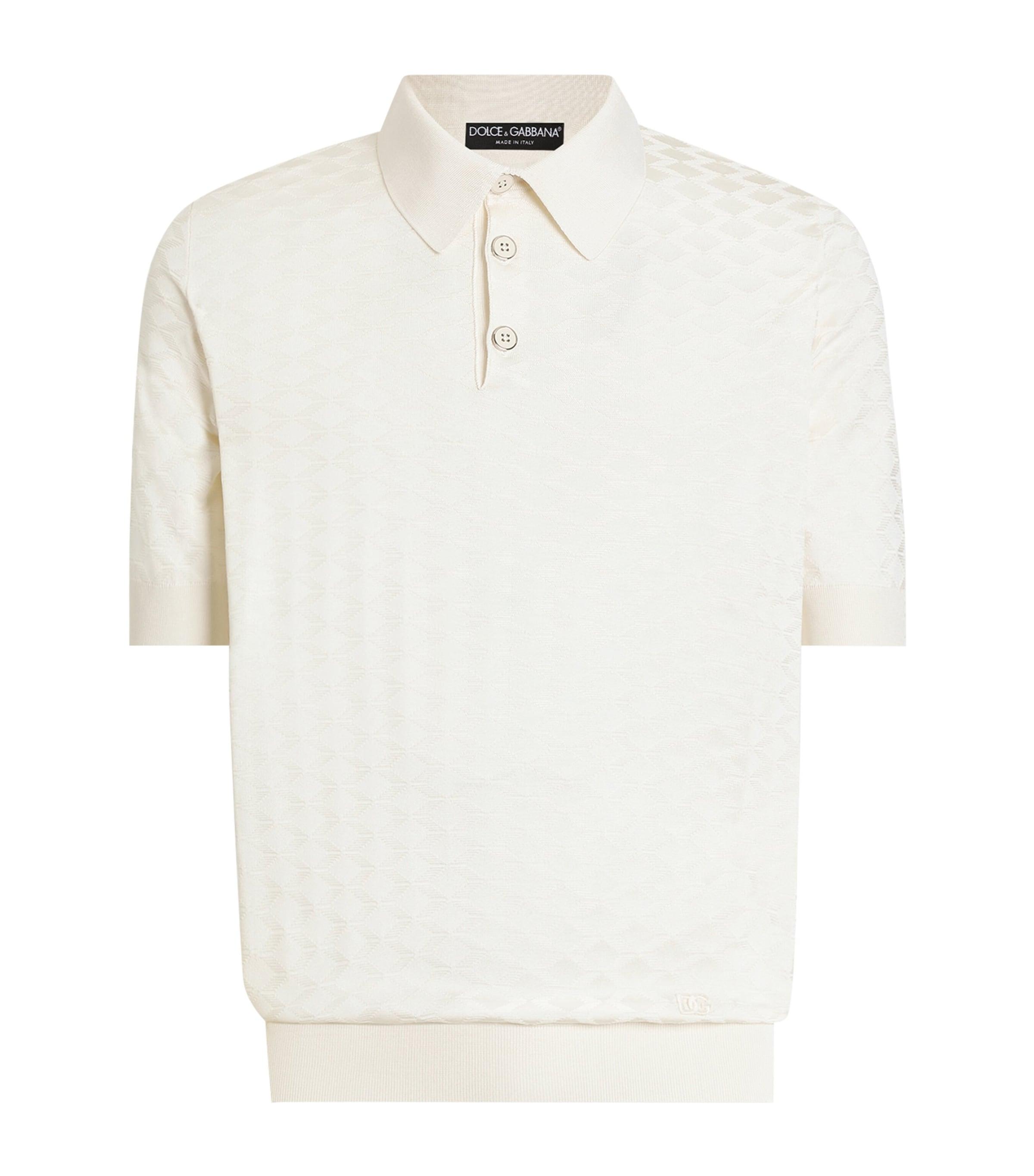 Dolce&Gabbana Silk Jacquard Polo Shirt by DOLCE&GABBANA
