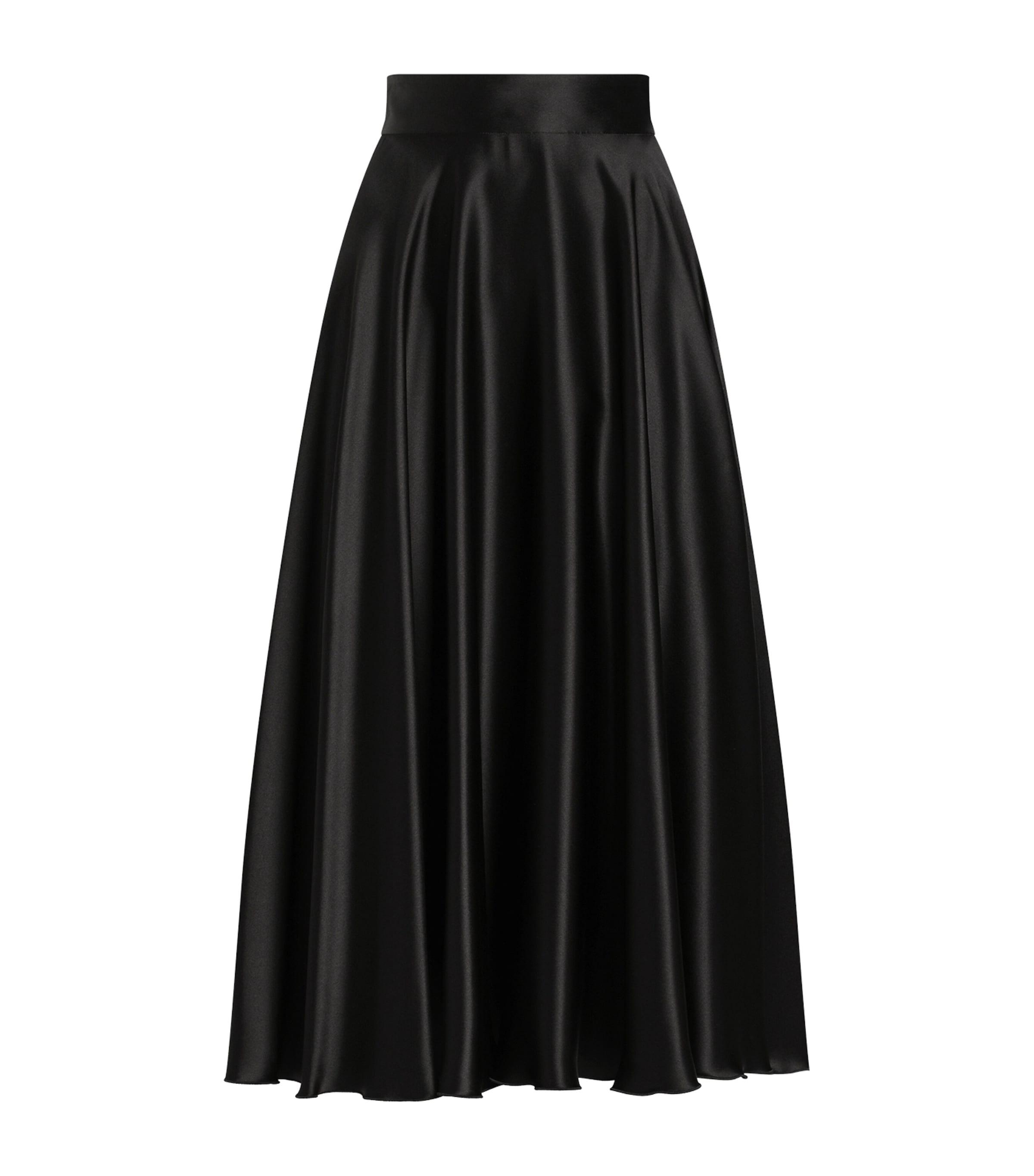 Dolce&Gabbana Silk Midi Skirt by DOLCE&GABBANA