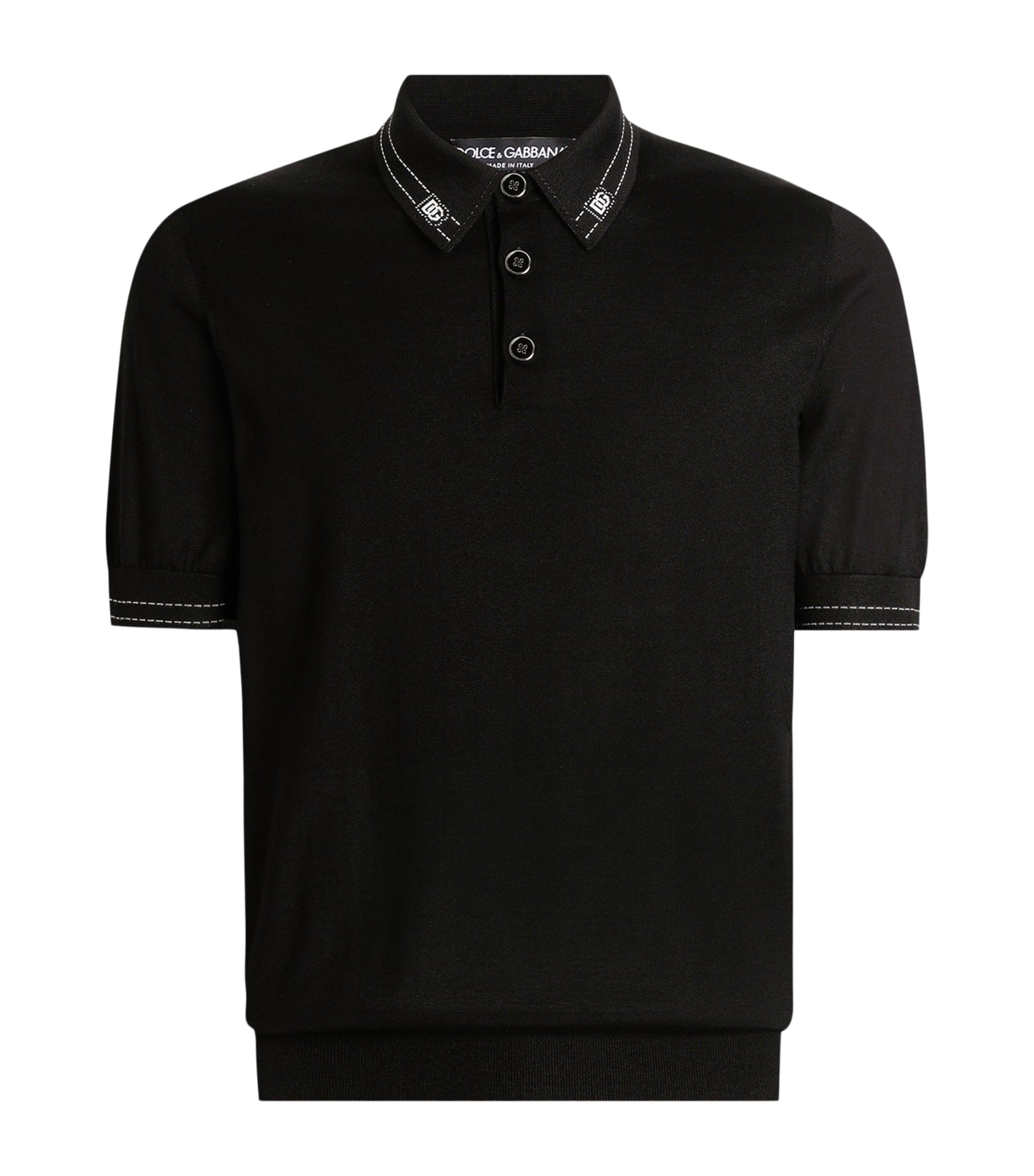 Dolce&Gabbana Silk Stitched Polo Shirt by DOLCE&GABBANA