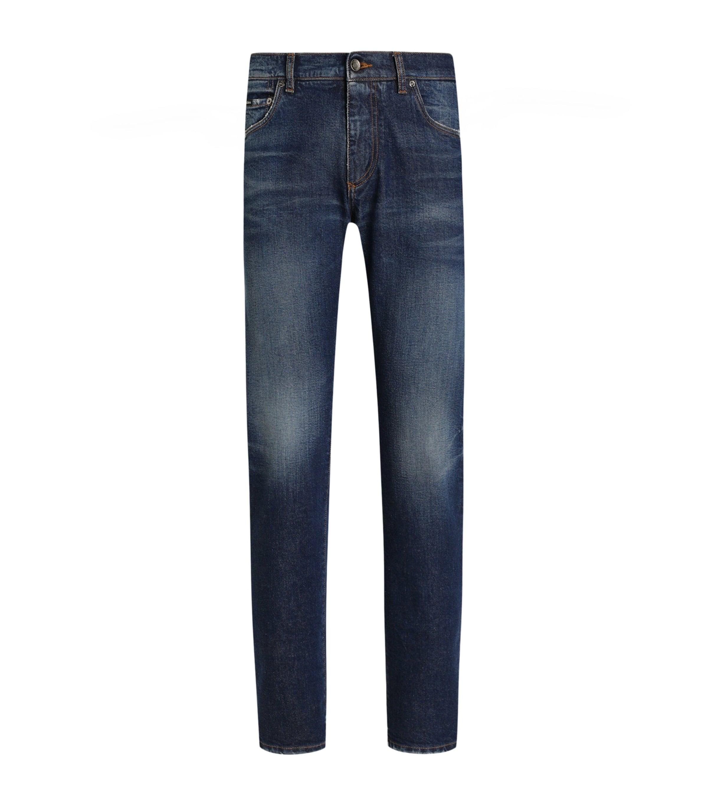 Dolce&Gabbana Slim Logo-Patch Jeans by DOLCE&GABBANA