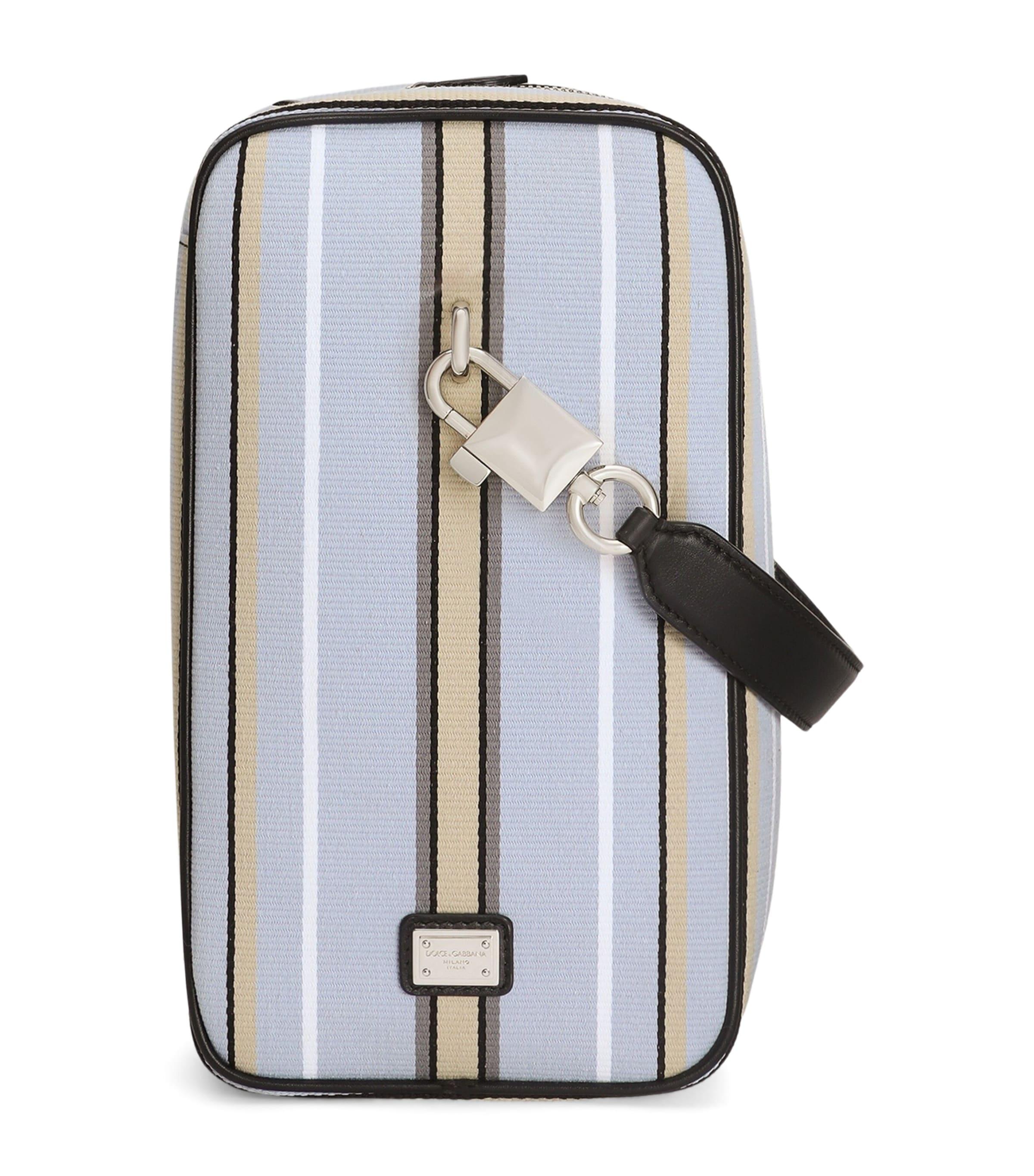 Dolce&Gabbana Striped Lock Top-Handle Bag by DOLCE&GABBANA