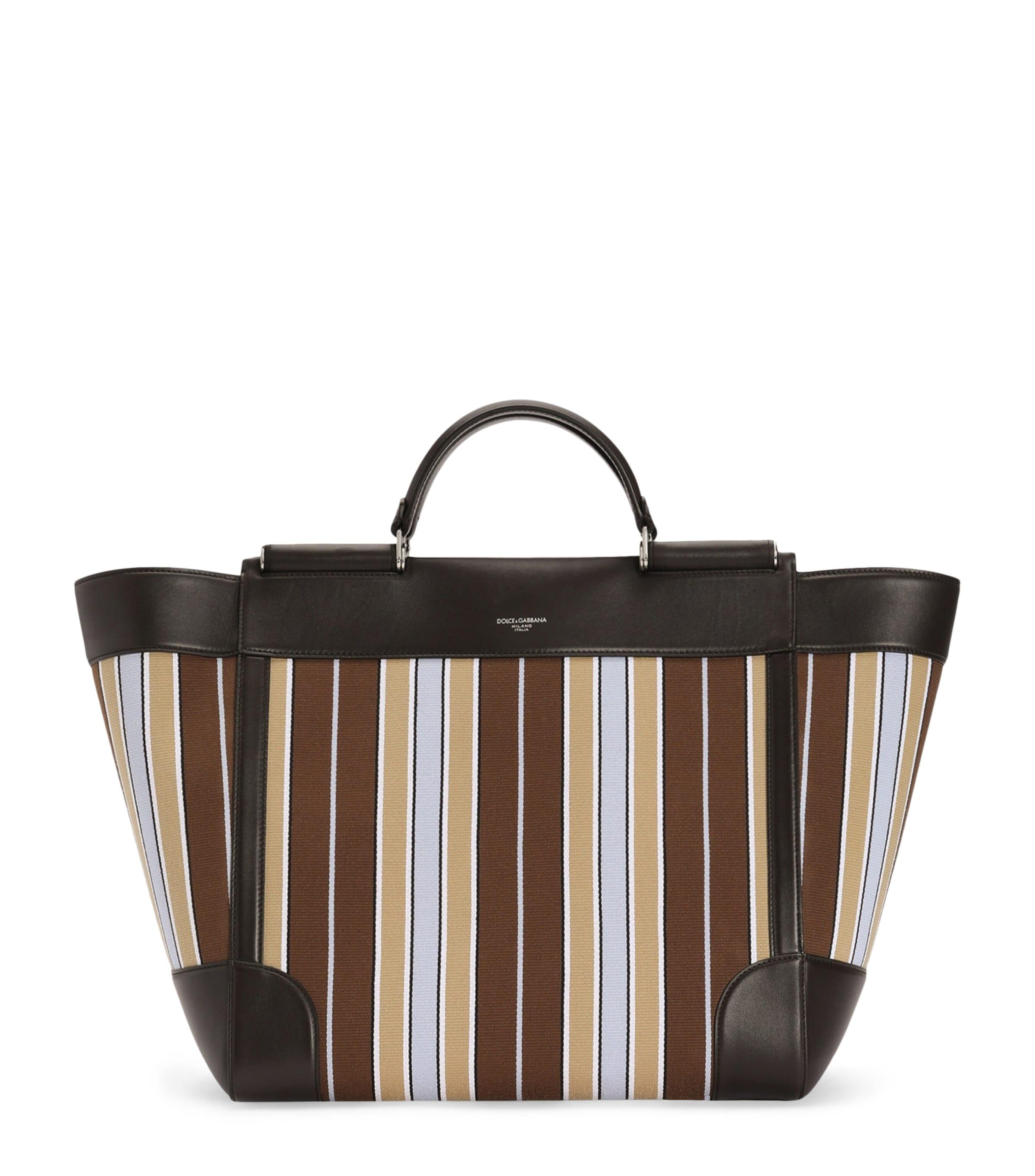 Dolce&Gabbana Striped Sicily Tote Bag by DOLCE&GABBANA