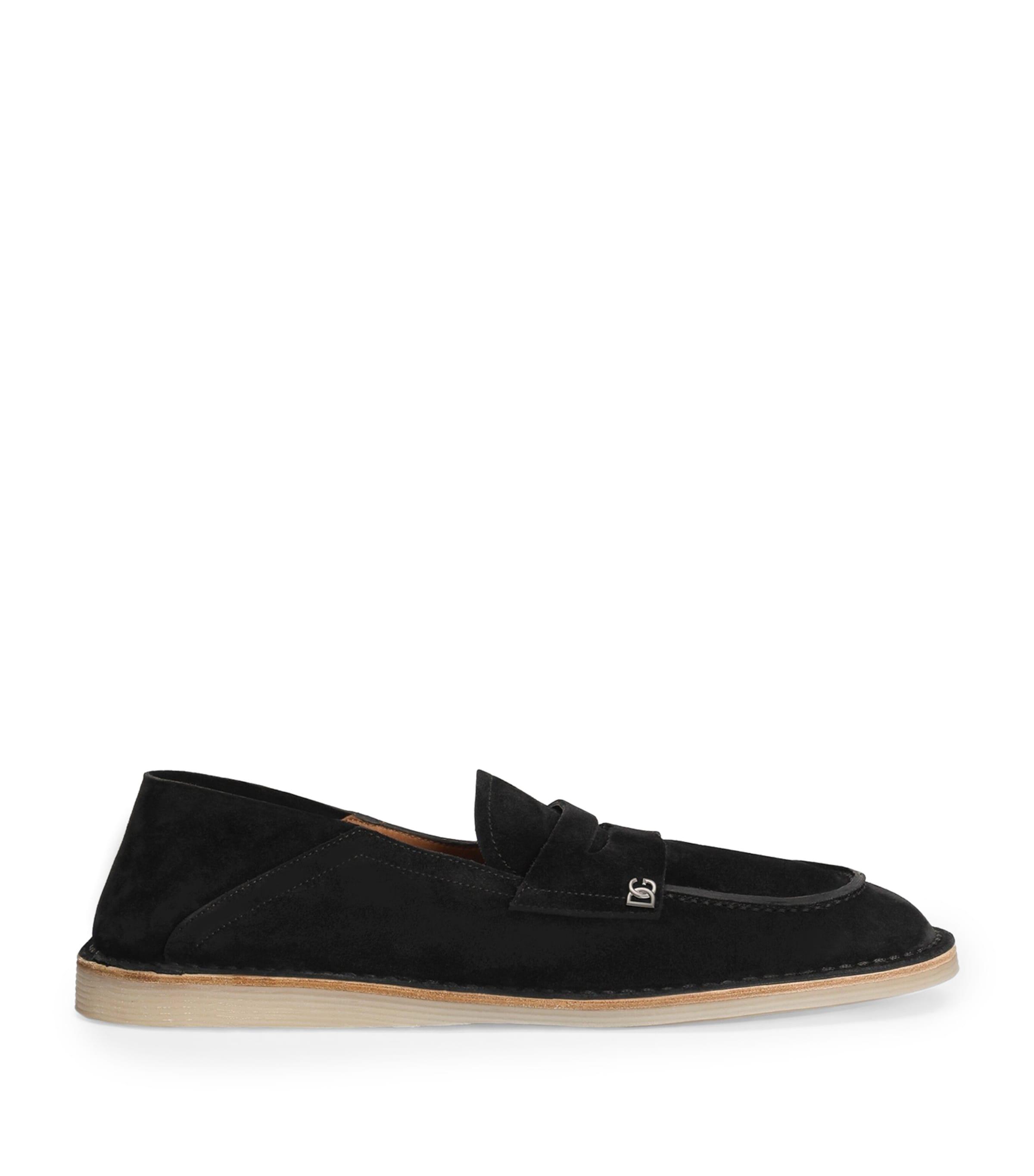 Dolce&Gabbana Suede Logo Loafers by DOLCE&GABBANA