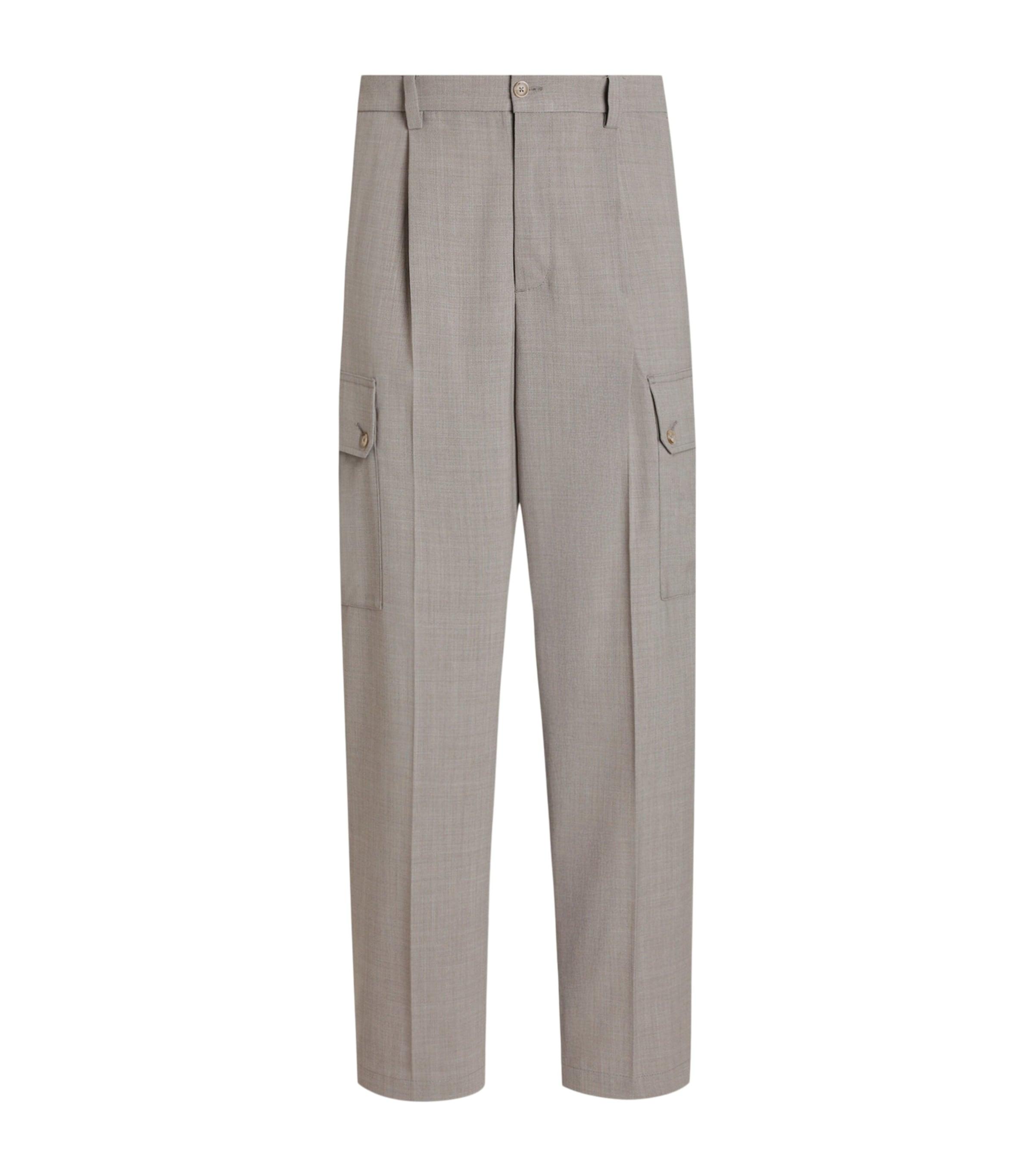 Dolce&Gabbana Virgin Wool Cargo Trousers by DOLCE&GABBANA