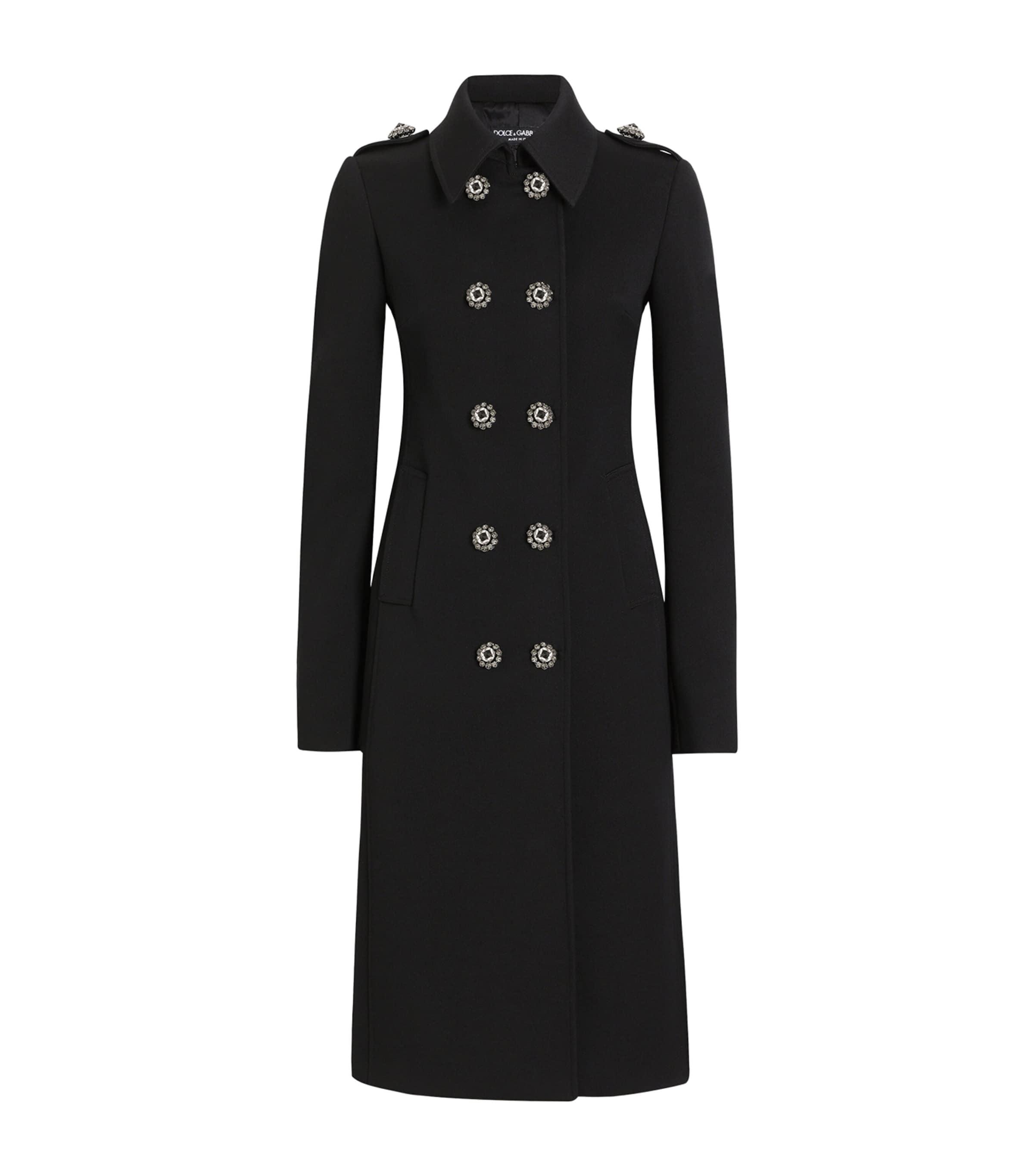 Dolce&Gabbana Virgin Wool Double-Breasted Overcoat by DOLCE&GABBANA