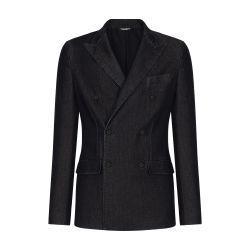 Double-breasted Taormina denim jacket by DOLCE&GABBANA