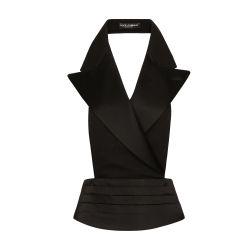Double breasted silk satin vest by DOLCE&GABBANA