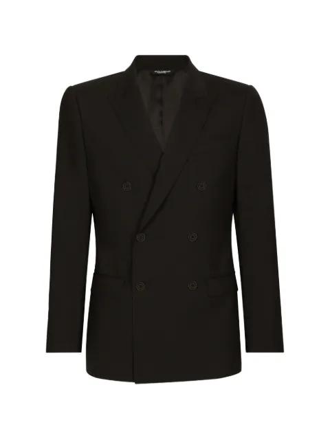 Double-breasted stretch wool Martini-fit suit by DOLCE&GABBANA