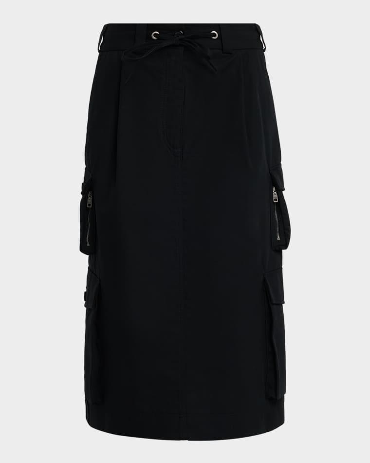 Drawstring Cotton Midi Cargo Skirt by DOLCE&GABBANA Drawstring Cotton Midi Cargo Skirt by DOLCE&GABBANA