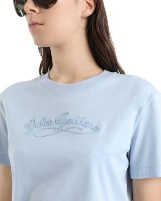 Embroidered Logo Jersey T Shirt by DOLCE&GABBANA