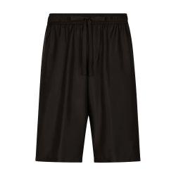 Embroidered silk jogging shorts by DOLCE&GABBANA