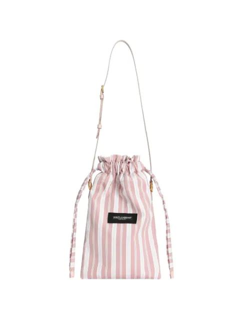Essenza bag in striped poplin by DOLCE&GABBANA