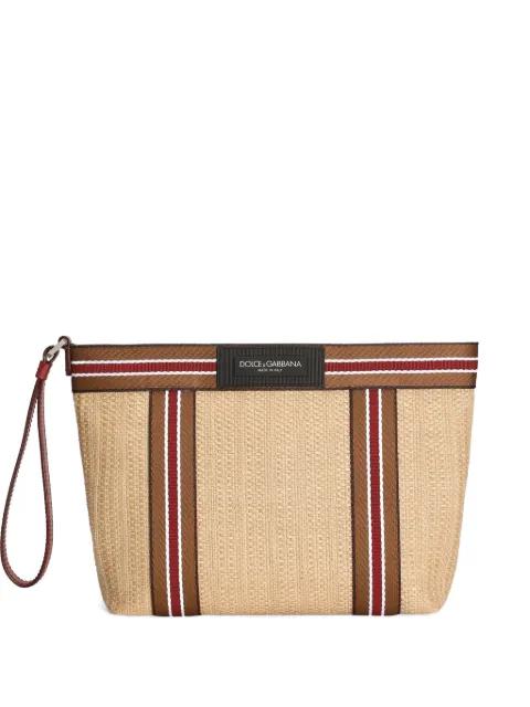 Essenza toiletry bag in raffia by DOLCE&GABBANA