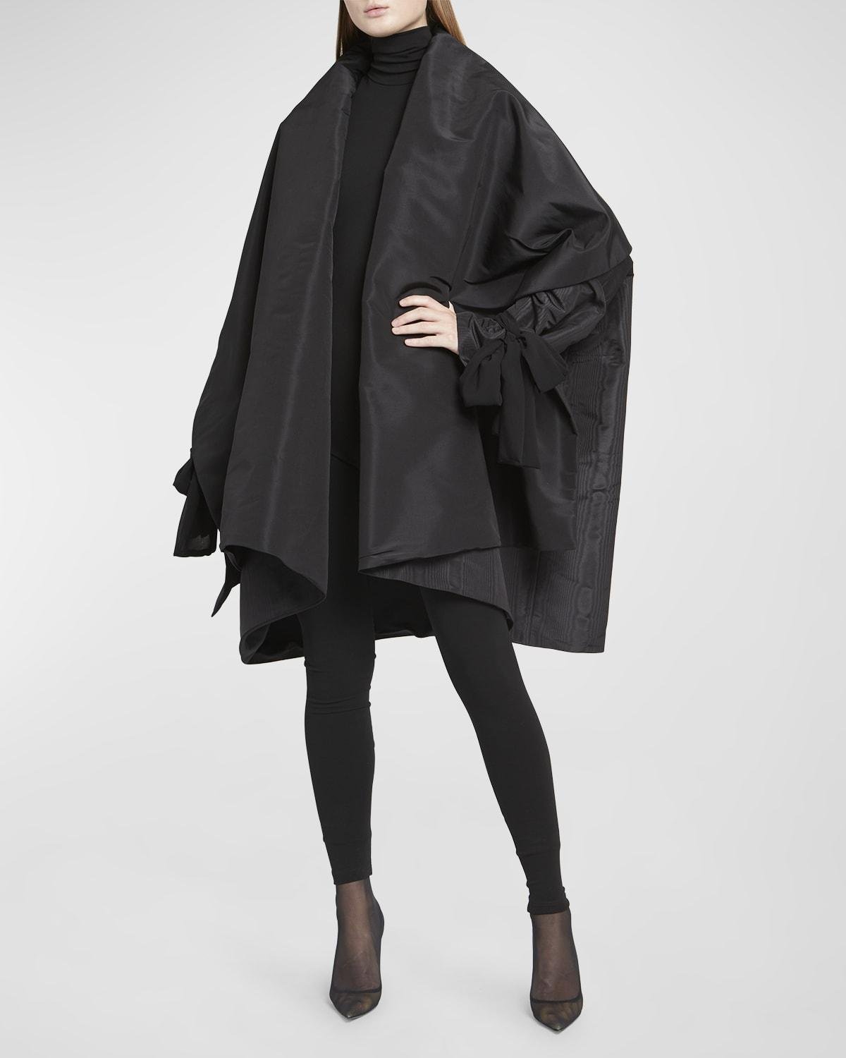 Faille Moire Wrap Coat With Exaggerated Shawl Collar by DOLCE&GABBANA ...