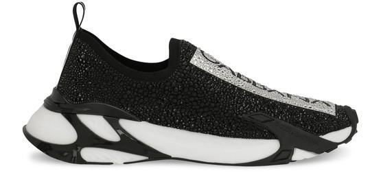 Fast sneakers with fusible rhinestones by DOLCE&GABBANA