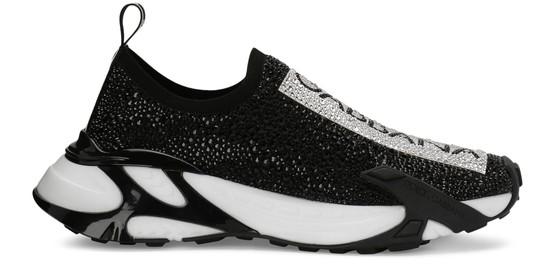 Fast sneakers with rhinestones by DOLCE&GABBANA
