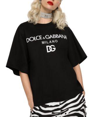 Flocked Logo Jersey T Shirt by DOLCE&GABBANA