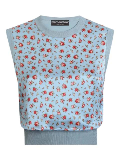 Floral Knit Top by DOLCE&GABBANA