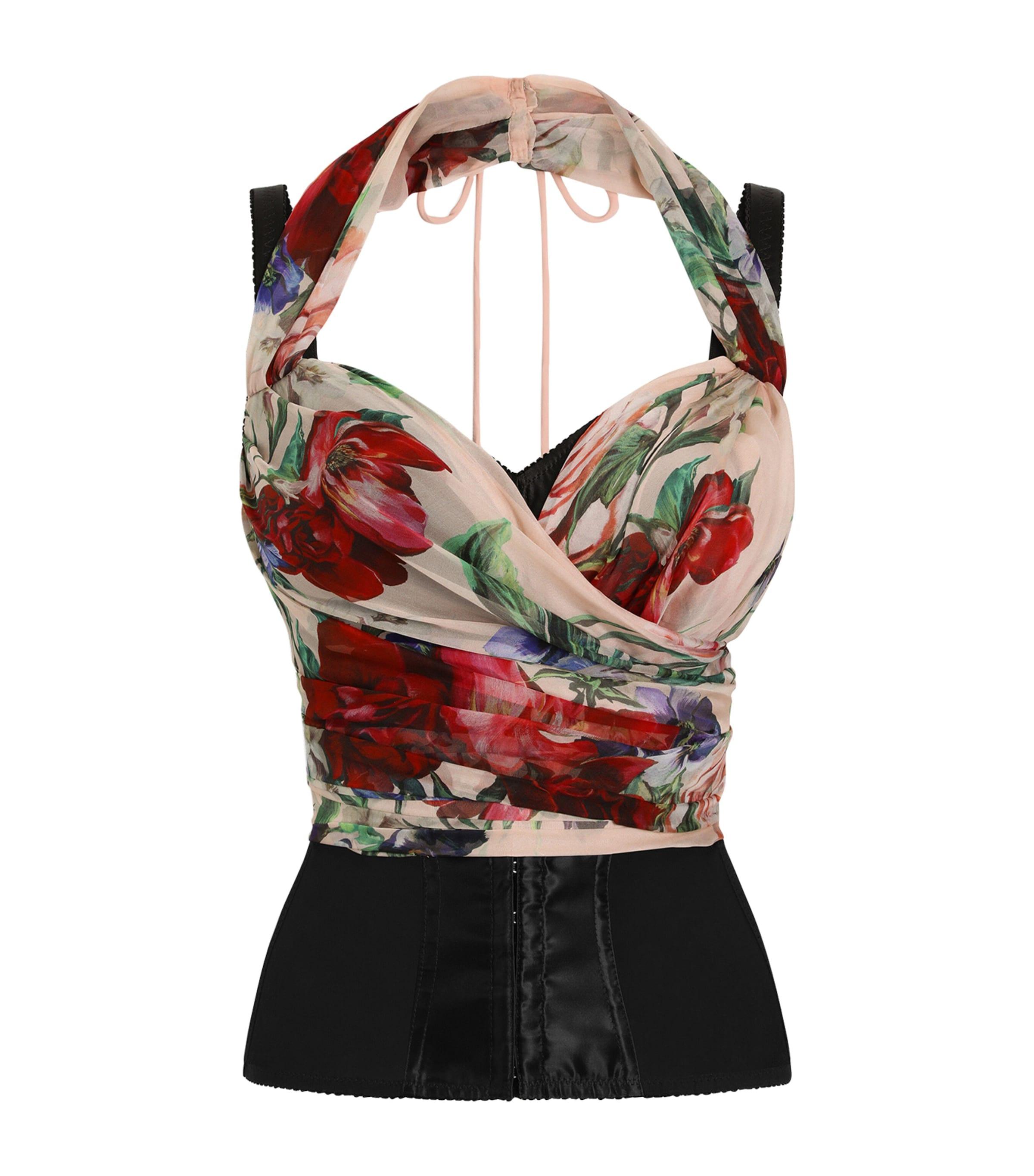 Floral Print Corset Top by DOLCE&GABBANA