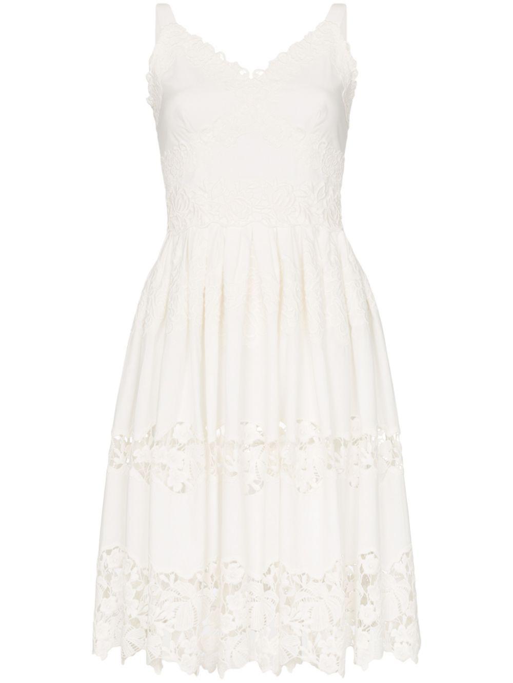 Floral embroidered cutout midi-dress by DOLCE&GABBANA