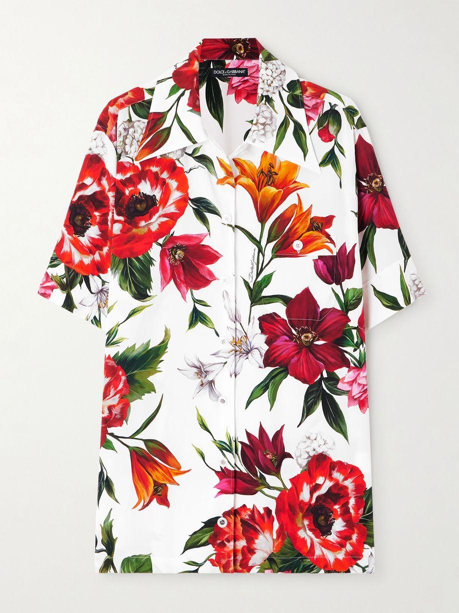 Floral-print silk-blend shirt by DOLCE&GABBANA