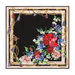 Floral-print silk twill foulard (70x70) by DOLCE&GABBANA