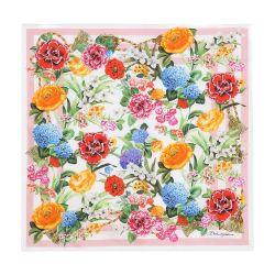 Floral-print silk twill foulard scarf (50x50) by DOLCE&GABBANA