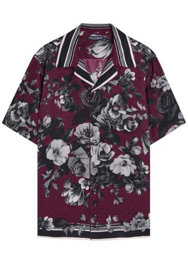 Floral-print silk-twill shirt by DOLCE&GABBANA