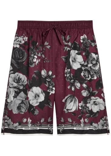 Floral-print silk-twill shorts by DOLCE&GABBANA