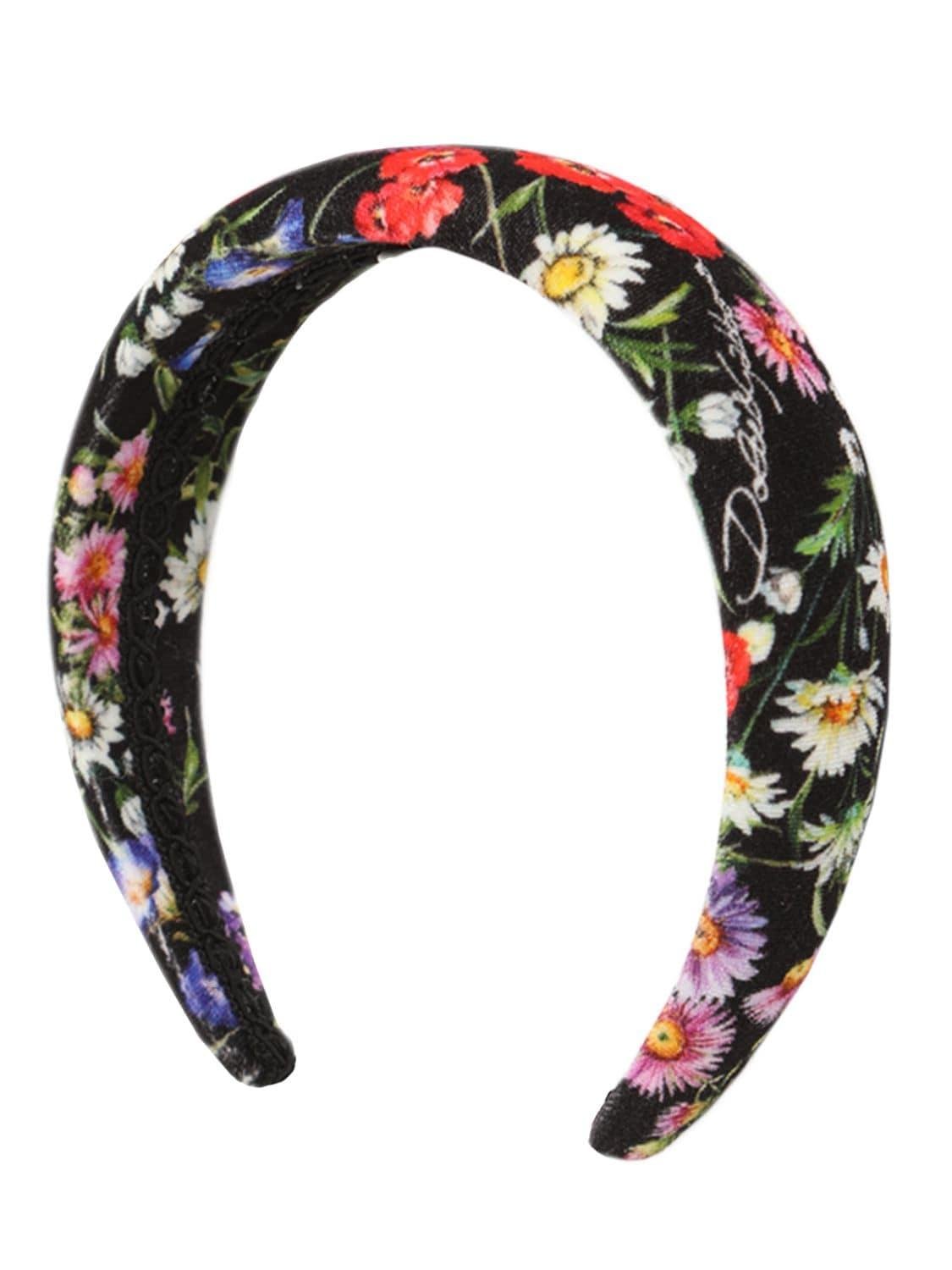Flower Print Cotton Headband by DOLCE&GABBANA