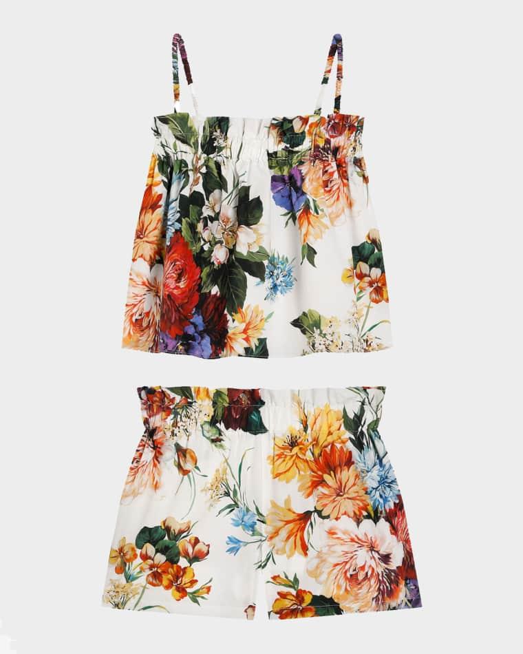 Girl's Fiori Poplin Set by DOLCE&GABBANA