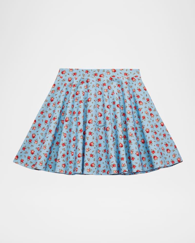 Girl's Floral-Print Mini Skirt, Size 8-12 by DOLCE&GABBANA