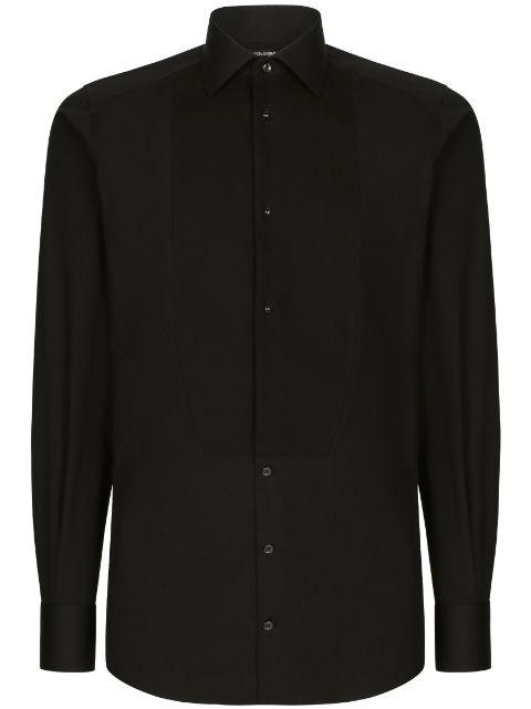 Gold-fit cotton tuxedo shirt by DOLCE&GABBANA