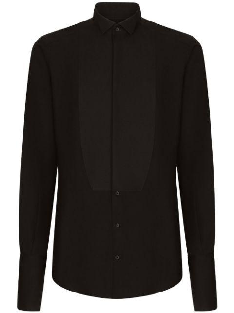 Gold-fit cotton tuxedo shirt by DOLCE&GABBANA