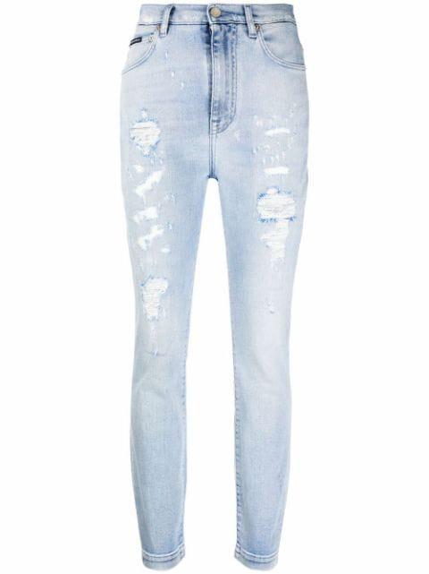 Grace distressed skinny jeans by DOLCE&GABBANA