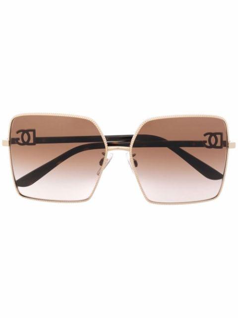 Gros grain square-frame sunglasses by DOLCE&GABBANA