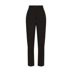 High-waisted pinstripe wool pants by DOLCE&GABBANA