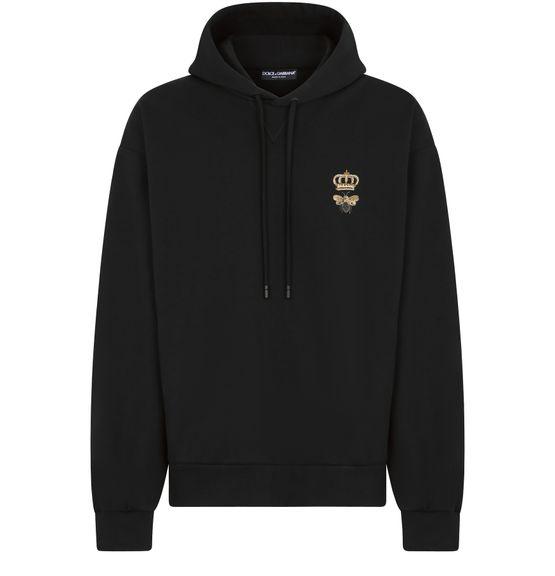 Jersey hoodie with embroidery by DOLCE&GABBANA