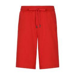 Jersey jogging shorts with logo tag by DOLCE&GABBANA