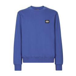 Jersey sweatshirt with branded tag by DOLCE&GABBANA