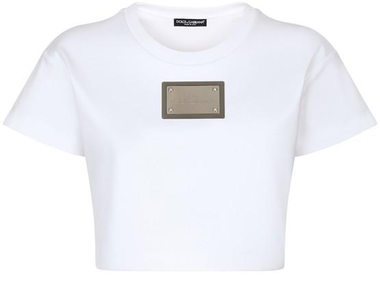 KIM DOLCE&GABBANA Cropped T-shirt by DOLCE&GABBANA