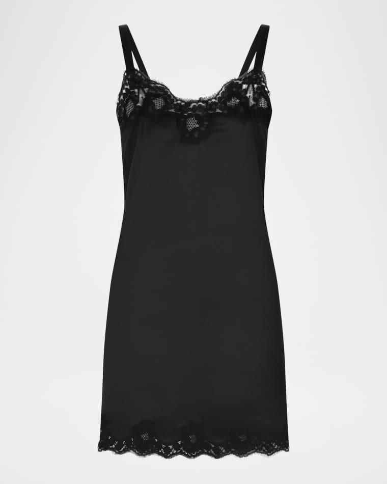 Lace-Trim Silk Satin Slip by DOLCE&GABBANA