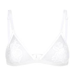 Lace and tulle triangle bra by DOLCE&GABBANA
