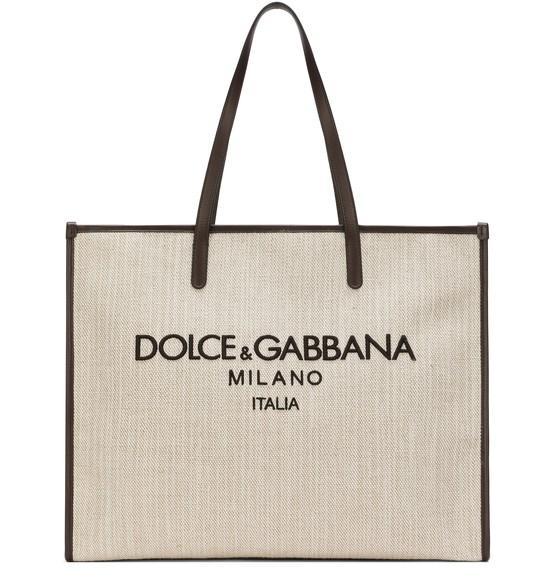 Large Structured Canvas Tote Bag by DOLCE&GABBANA