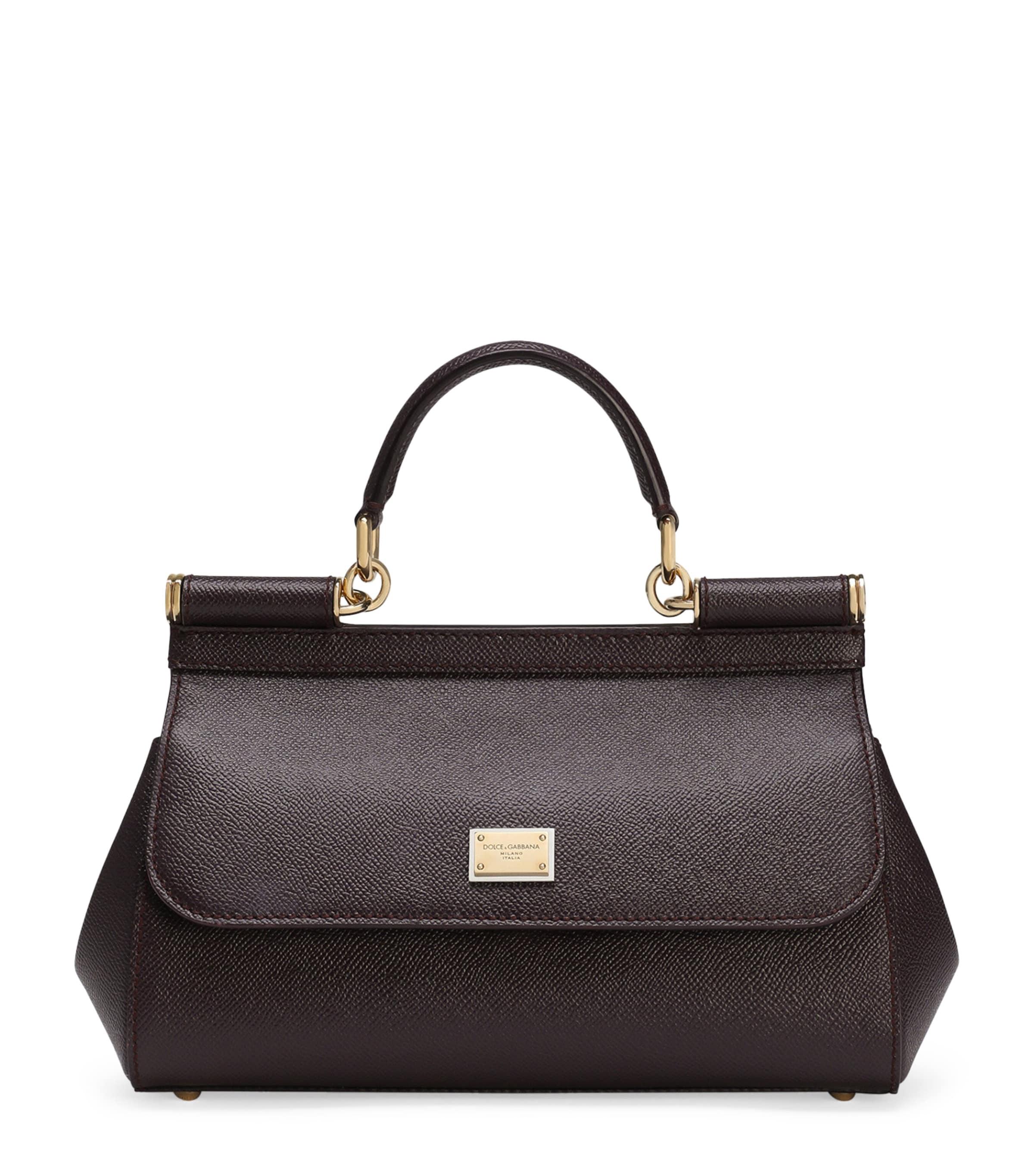 Leather Sicily Top-Handle Bag by DOLCE&GABBANA