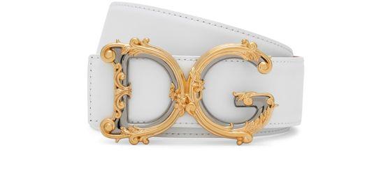 Leather belt with baroque DG logo by DOLCE&GABBANA